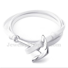 Heren Titanium Leren Armband