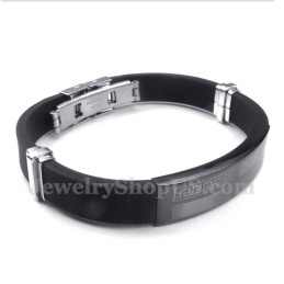 Heren Rubberen Titanium Armband