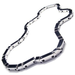 20,5 Inch Titanium Zilveren Kubusvormige Ketting