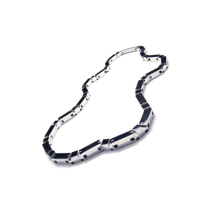 20,5 Inch Titanium Zilveren Kubusvormige Ketting 20,5 Inch Titanium Zilveren Kubusvormige Ketting
