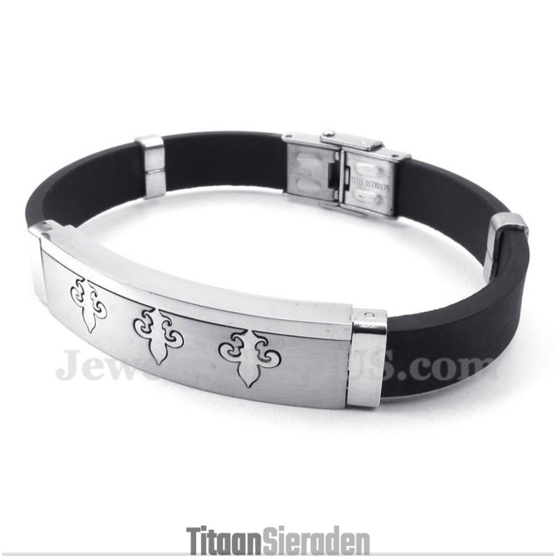 Heren Titanium Rubberen Armband Heren Titanium Rubberen Armband