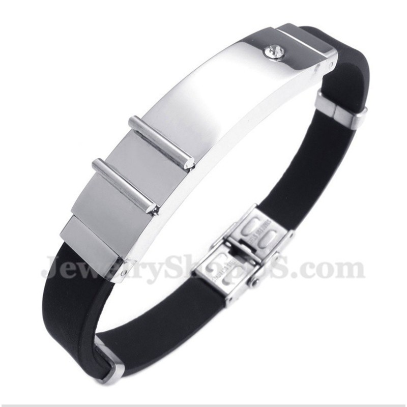 Heren Titanium Rubberen Armband Heren Titanium Rubberen Armband