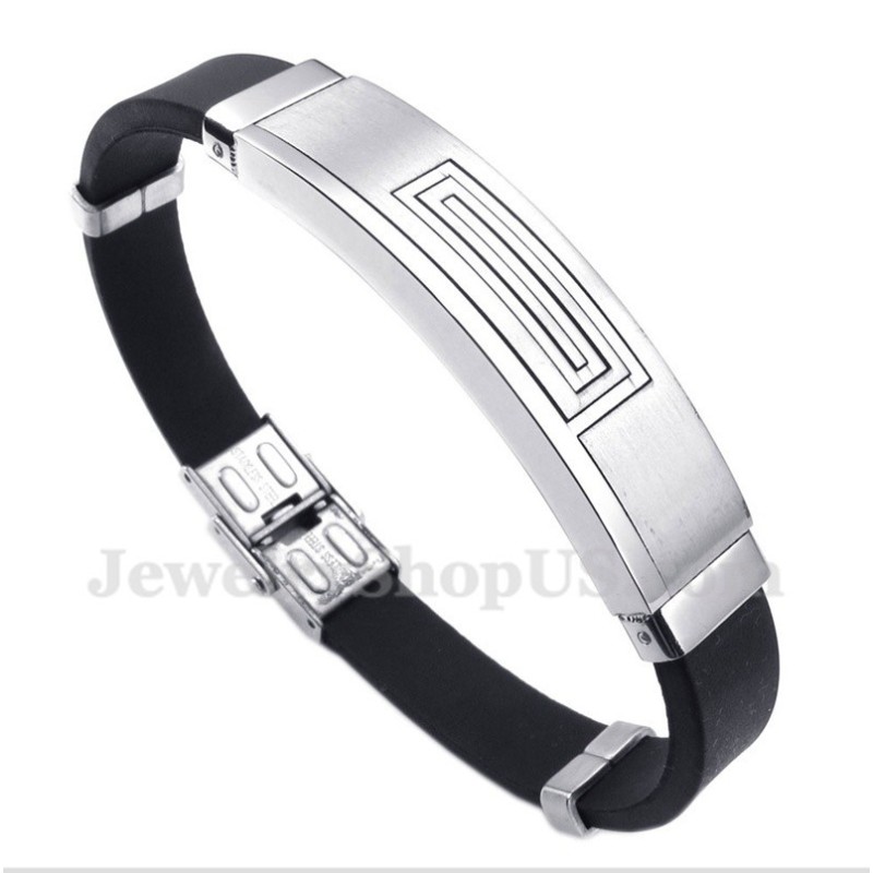 Heren Titanium Rubberen Armband Heren Titanium Rubberen Armband