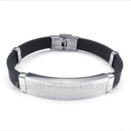 Heren Titanium Rubberen Armband