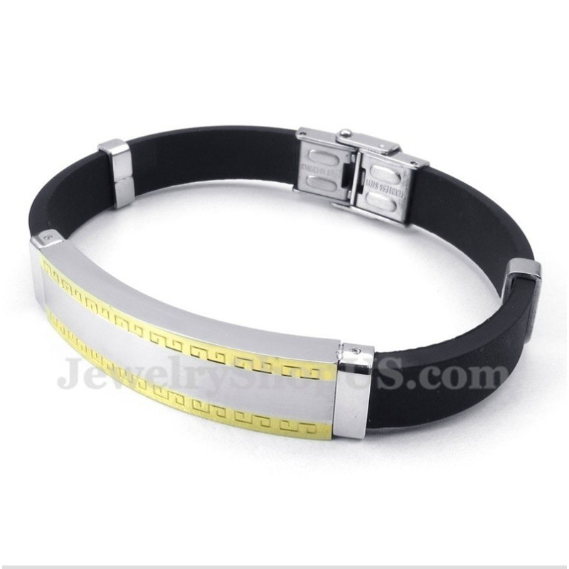 Heren Titanium Rubberen Armband Heren Titanium Rubberen Armband