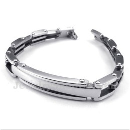 Heren Titanium Zwarte Armband