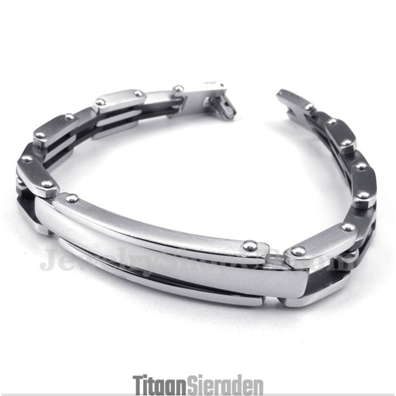 Heren Titanium Zwarte Armband Heren Titanium Zwarte Armband
