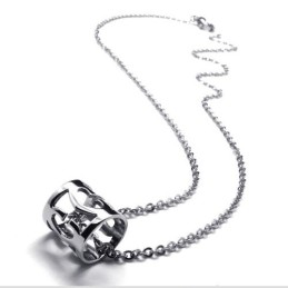 15,4 Inch Titanium Holle Ketting