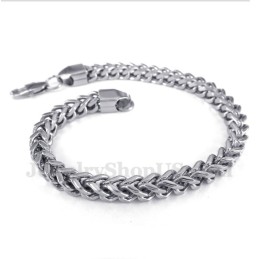 Heren Zilveren Titanium Armband