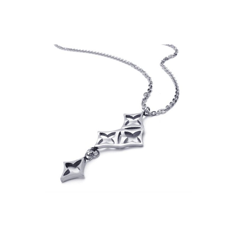 15,4 Inch Titanium Zilveren Sterren Ketting 15,4 Inch Titanium Zilveren Sterren Ketting