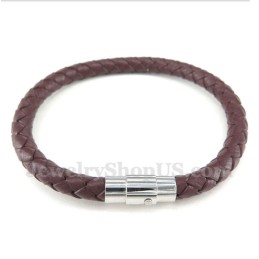 Heren Leren Titanium Armband