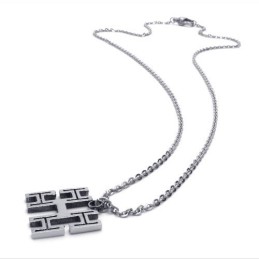 15,7 Inch Titanium Zilveren Ketting