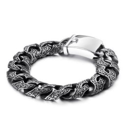 Mode Heren Titanium Armband Met Meerdere Lussen