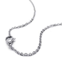 15,7 Inch Titanium Zilveren Ketting