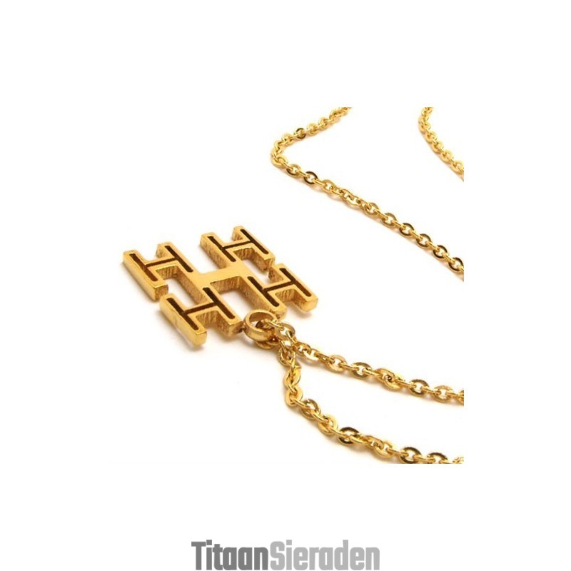 15,7 Inch Titanium Gouden Ketting 15,7 Inch Titanium Gouden Ketting