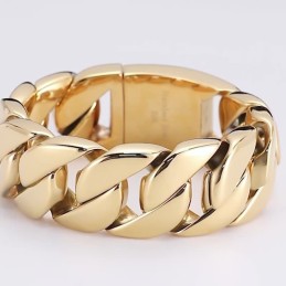 Nieuwe Vergulde Heren Titanium Armband