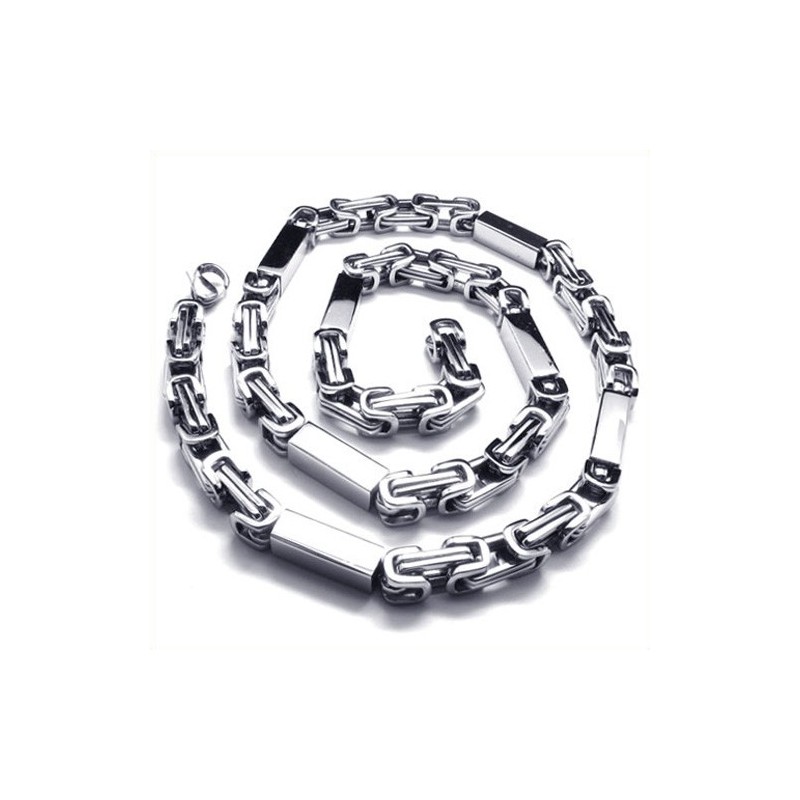 21,7 Inch Titanium Zilveren Kubusvormige Ketting 21,7 Inch Titanium Zilveren Kubusvormige Ketting
