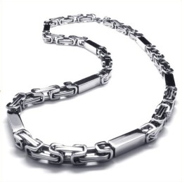 21,7 Inch Titanium Zilveren Kubusvormige Ketting