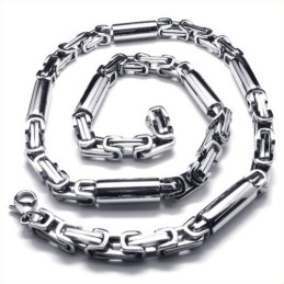 21,9 Inch Titanium Zilveren Cilindrische Ketting