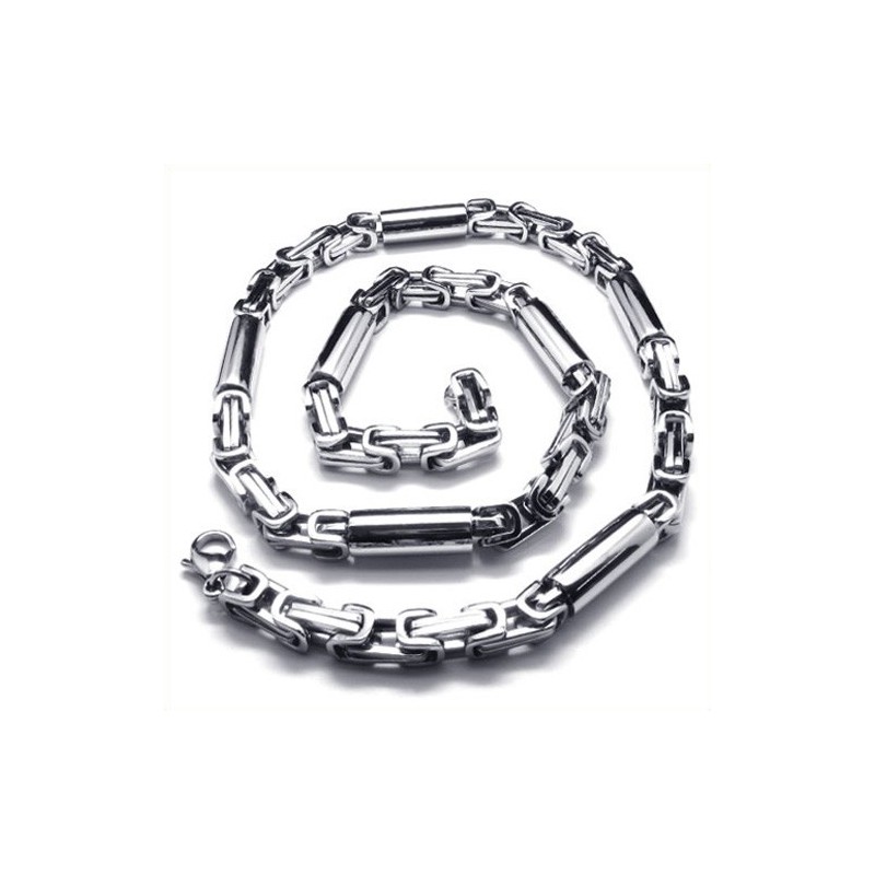 21,9 Inch Titanium Zilveren Cilindrische Ketting 21,9 Inch Titanium Zilveren Cilindrische Ketting
