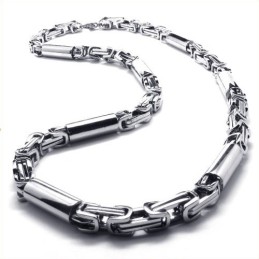 21,9 Inch Titanium Zilveren Cilindrische Ketting