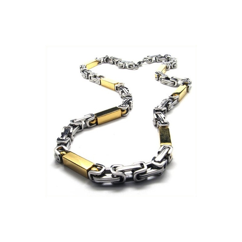 21,7 Inch Titanium Gouden Kubusvormige Ketting 21,7 Inch Titanium Gouden Kubusvormige Ketting