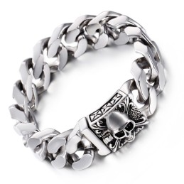 Cubaanse Titanium Kettingarmband, Titanium Schedelarmband Voor Heren