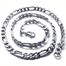 22,4 Inch Titanium Zilveren Eenvoudige Ketting