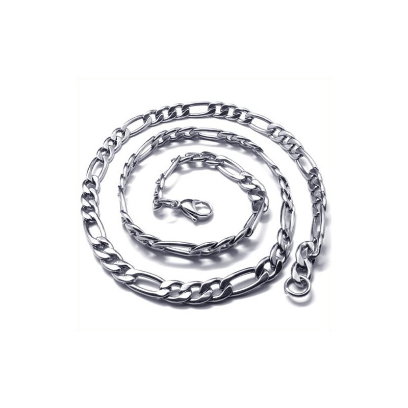 22,4 Inch Titanium Zilveren Eenvoudige Ketting