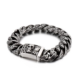 Coole Titanium Schedelarmband, Chique Titanium Mode-Sieraden Voor Heren