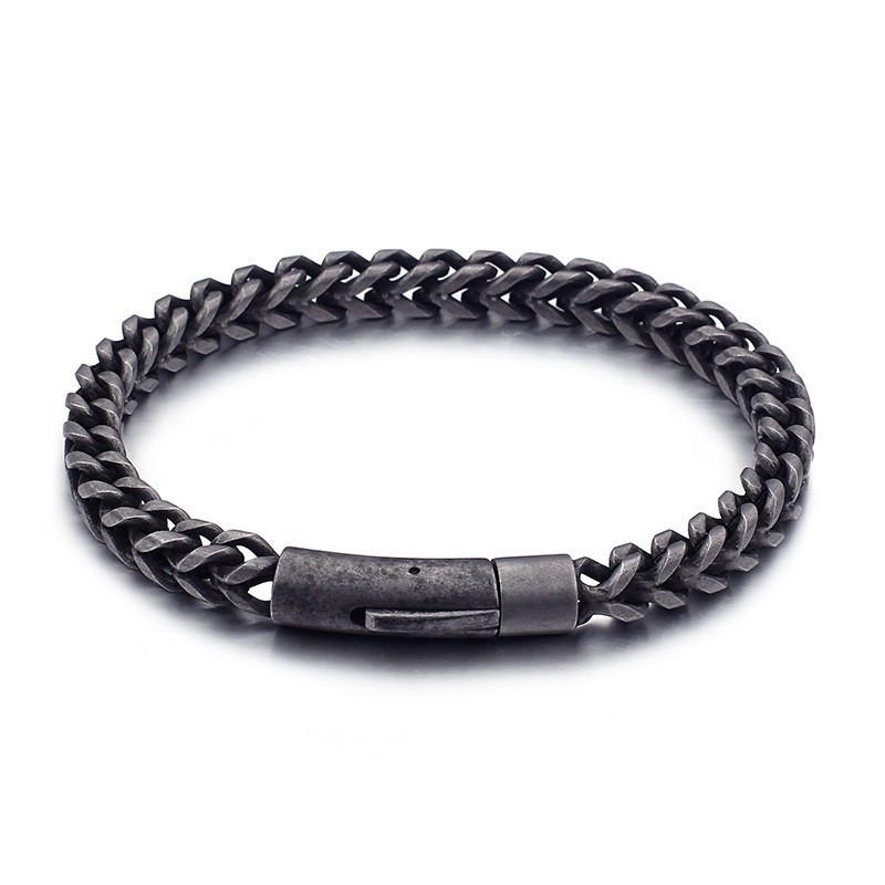 Titanium Heren Armband Titanium Jongens Retro Hip Hop Trendy Hand Sieraden Titanium Heren Armband Titanium Jongens Retro Hip Hop Trendy Hand Sieraden