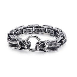 Mode Coole Titanium Drakenkop Sieraden Voor Mannen Vintage Tide Men Casting Titanium Drakenarmbanden