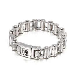 Coole Schedel Fietsketting Titanium Armband Voor Mannen