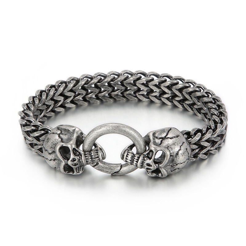 Coole Schedel Titanium Herenarmband Coole Schedel Titanium Herenarmband