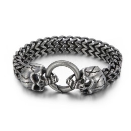 Coole Schedel Titanium Herenarmband