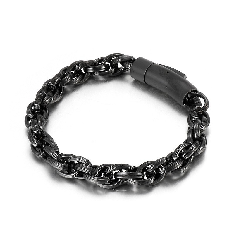 Eenvoudige, Modieuze En Chique Biker Titanium Herenarmband Eenvoudige, Modieuze En Chique Biker Titanium Herenarmband