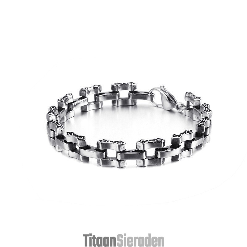 Antieke Chique Titanium Herenarmband