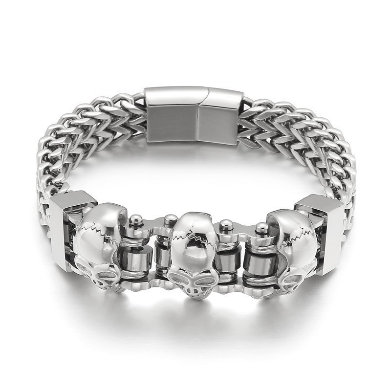 Schedel Heren Titanium Armband Schedel Heren Titanium Armband