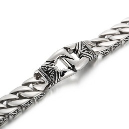 Retro Chic Windpatroon Portret Gietpatroon Rand Titanium Armband Voor Heren