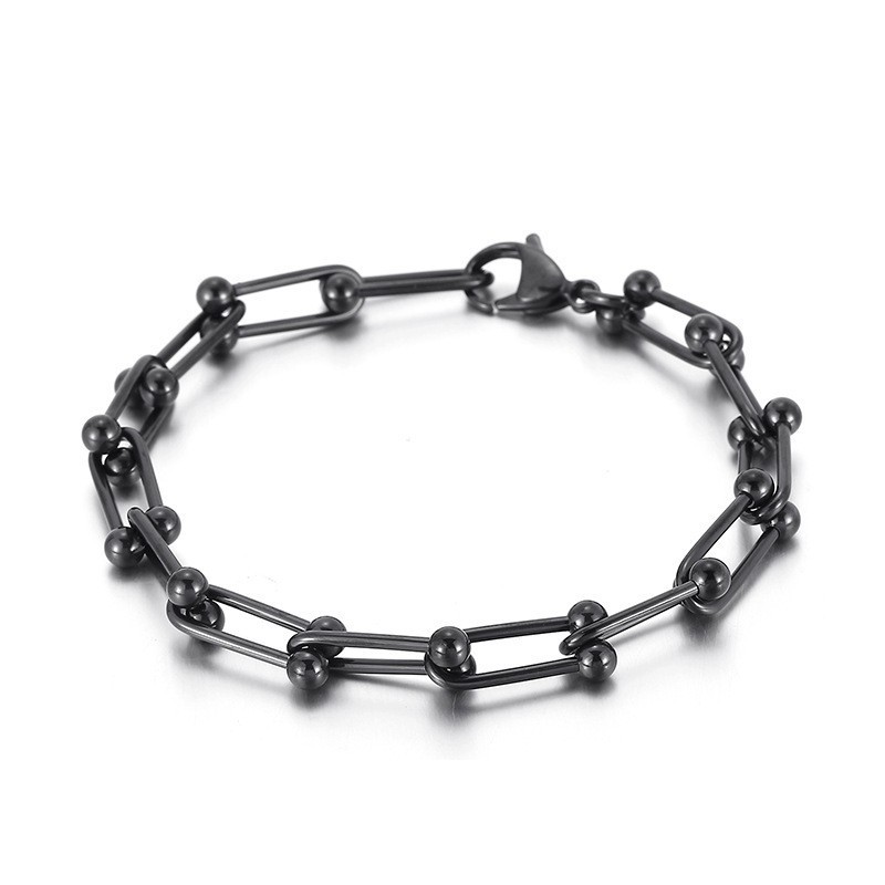 Titanium Hoefijzergesp Armband Voor Heren En Dames Met U-Vormige Gesp Titanium Hoefijzergesp Armband Voor Heren En Dames Met U-Vormige Gesp