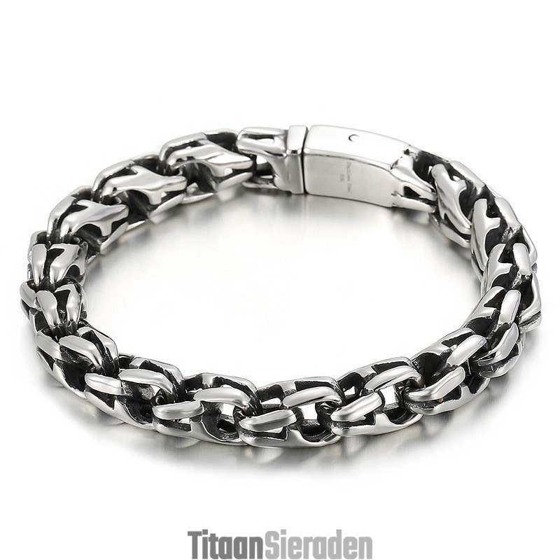 Vintage Coole Royale Patroon Populaire Titanium Armband