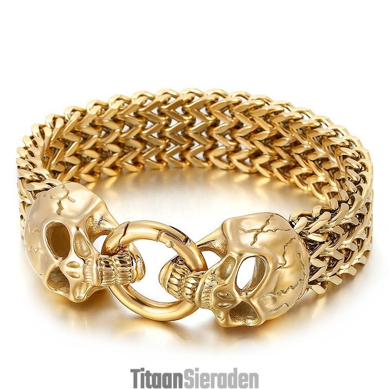 Chic Style Hipster Titanium Schedel Armband
