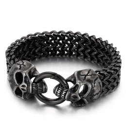 Chique Trendy Titanium Schedelarmband Te Koop
