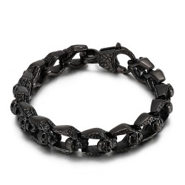 Mode Vintage Wind Titanium Schedel Sieraden Hip Hop Rock Heren Armbanden