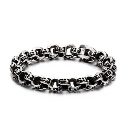 Titanium Schedel Armband Chique Biker Spook Armband Titanium Sieraden