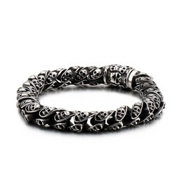 Titanium Schedel Armband Chique Biker Spook Armband Titanium Sieraden