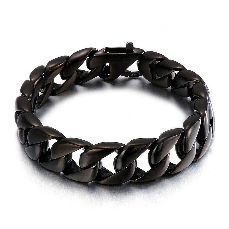 Titanium Zwarte Heren Armband Herenketting Titanium Zwarte Heren Armband Herenketting