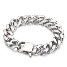 Coole Vierzijdige Cuba-Ketting Heren Titanium Armband