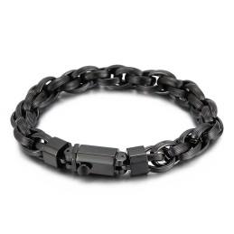 Herenmode Vacuüm Plating Drukknoop Dubbele Ring O Armband