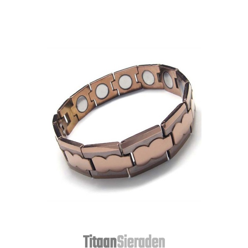 Wolfraamcarbide 13 Mm Brede Bruine Dikke Herenarmband